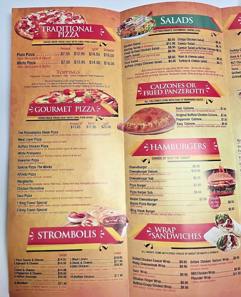 King Flavor Pizza Menu image 1
